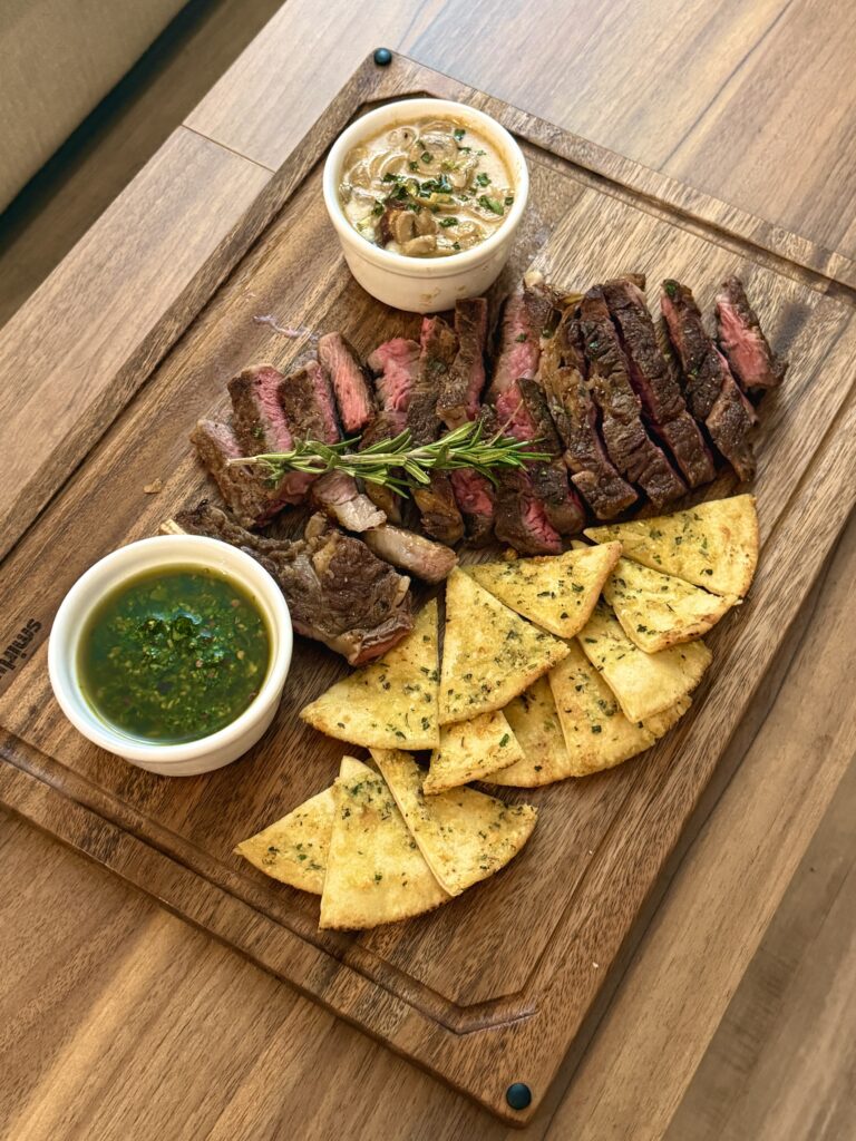 Steak Board with Chimichurri